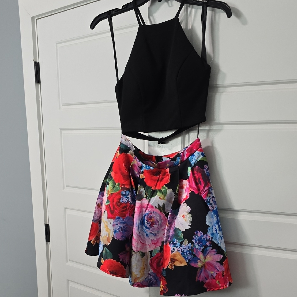 B Darlin Black Halter Sundress for Night Out